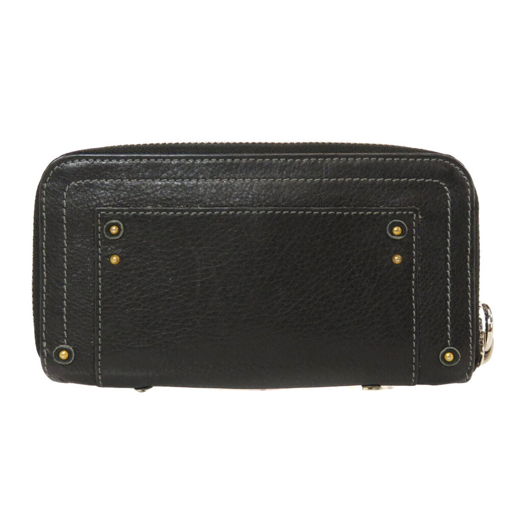 Chloe Calfskin Long Wallet Cadena Motif Leather